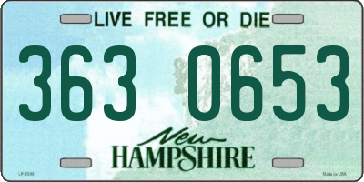NH license plate 3630653