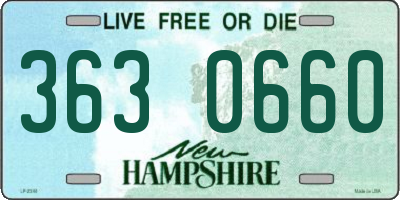 NH license plate 3630660