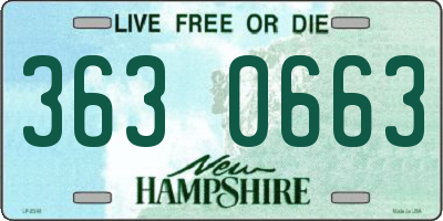 NH license plate 3630663