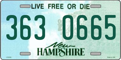 NH license plate 3630665