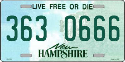 NH license plate 3630666