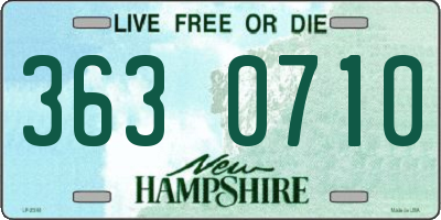 NH license plate 3630710