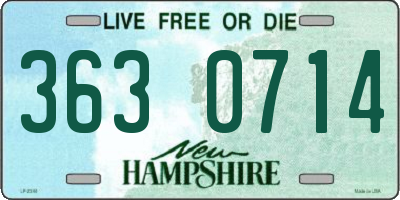 NH license plate 3630714