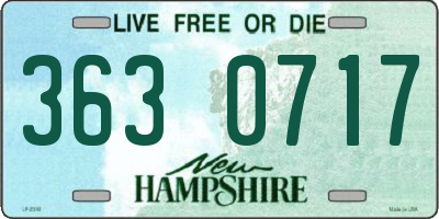 NH license plate 3630717