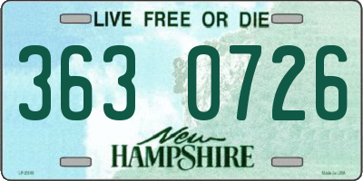 NH license plate 3630726