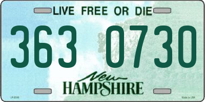 NH license plate 3630730