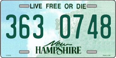 NH license plate 3630748