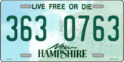 NH license plate 3630763