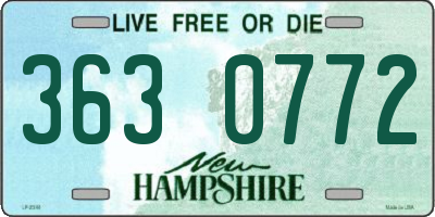 NH license plate 3630772