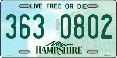 NH license plate 3630802