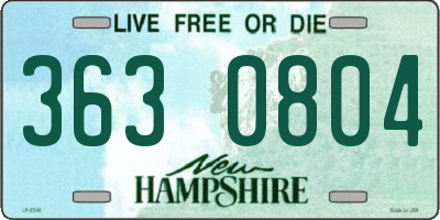 NH license plate 3630804