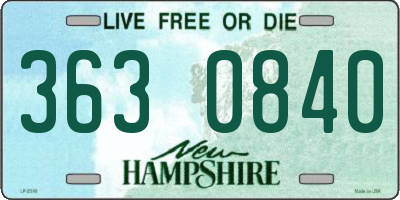 NH license plate 3630840