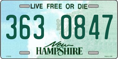 NH license plate 3630847