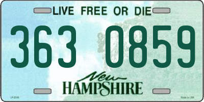 NH license plate 3630859