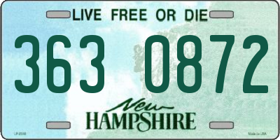 NH license plate 3630872