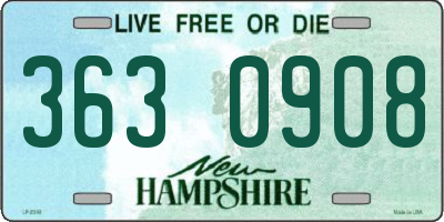 NH license plate 3630908