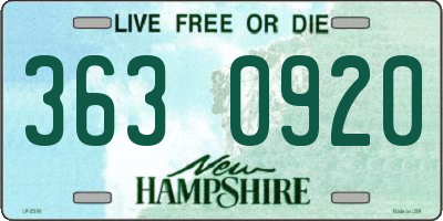NH license plate 3630920