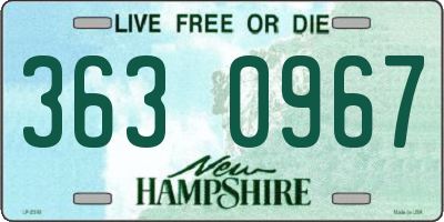 NH license plate 3630967