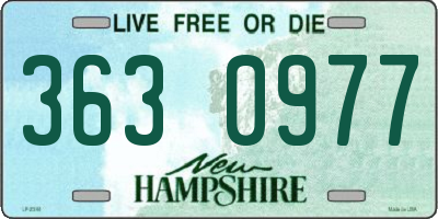 NH license plate 3630977