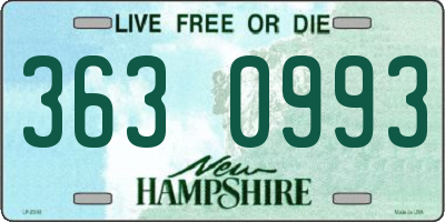 NH license plate 3630993