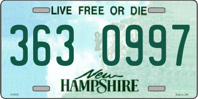 NH license plate 3630997