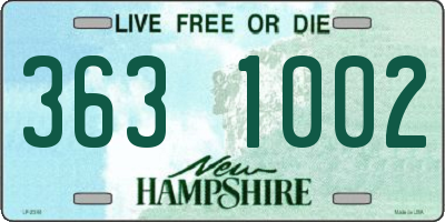 NH license plate 3631002