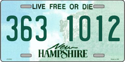 NH license plate 3631012