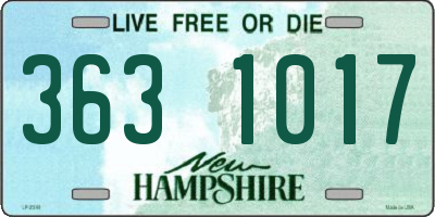 NH license plate 3631017
