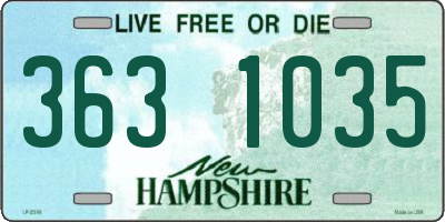NH license plate 3631035