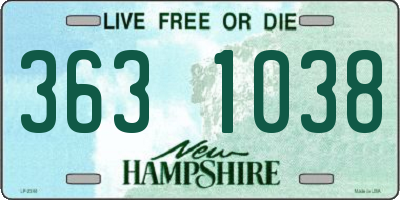 NH license plate 3631038