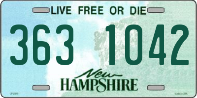 NH license plate 3631042