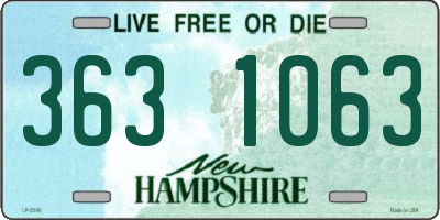 NH license plate 3631063