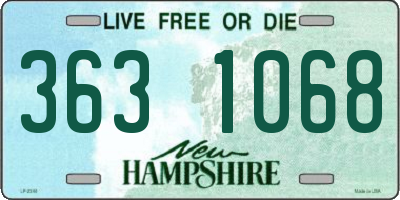NH license plate 3631068