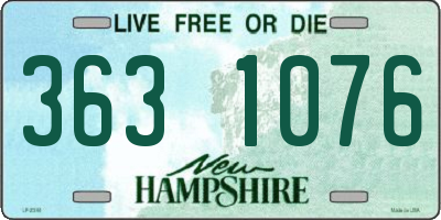 NH license plate 3631076