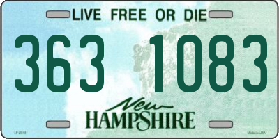NH license plate 3631083