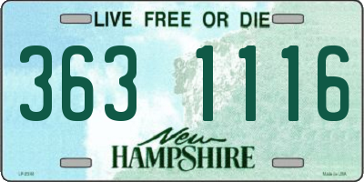 NH license plate 3631116