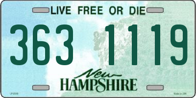 NH license plate 3631119