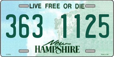 NH license plate 3631125