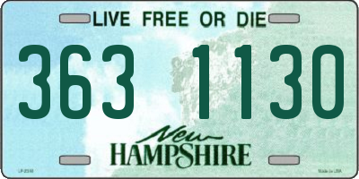 NH license plate 3631130