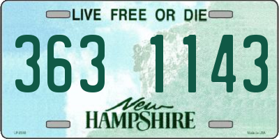 NH license plate 3631143