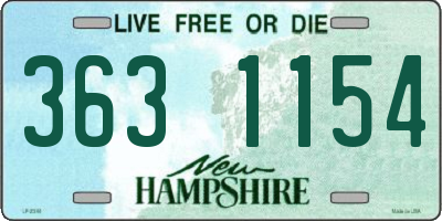 NH license plate 3631154