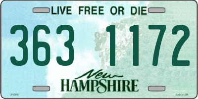 NH license plate 3631172