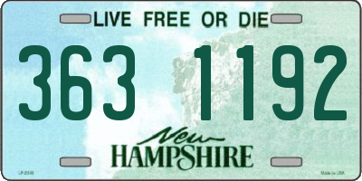 NH license plate 3631192