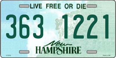 NH license plate 3631221