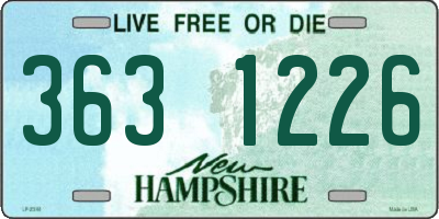 NH license plate 3631226
