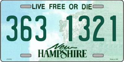 NH license plate 3631321