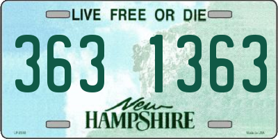 NH license plate 3631363