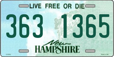 NH license plate 3631365