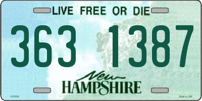 NH license plate 3631387