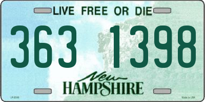 NH license plate 3631398